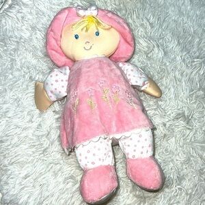 Kids Preferred Soft Baby Doll Pink Floral Dress Plush Stuffed Collectible Toy